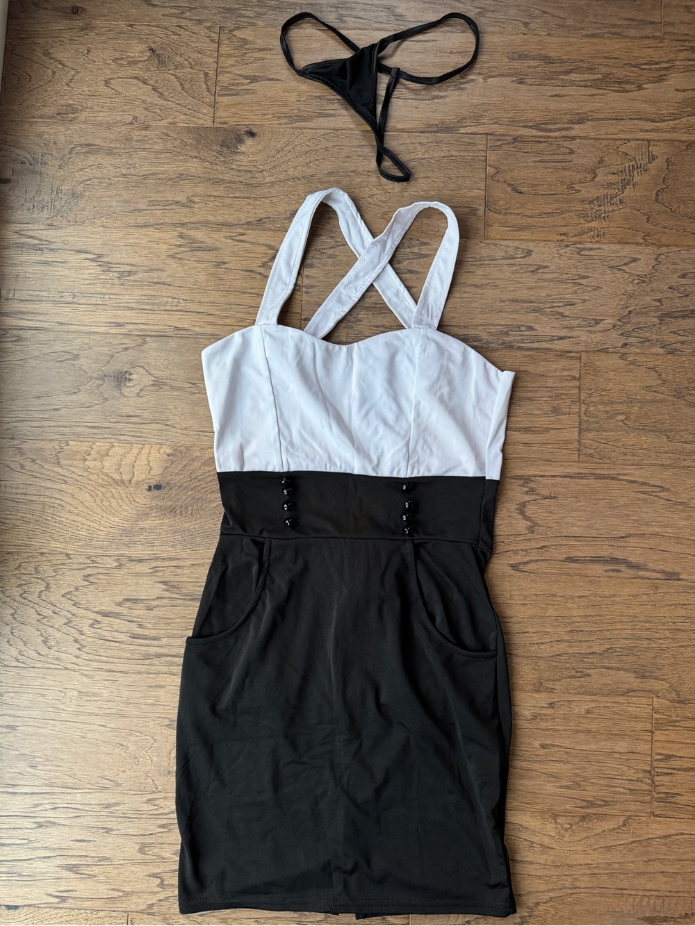 Black and White Dress with matching underwear